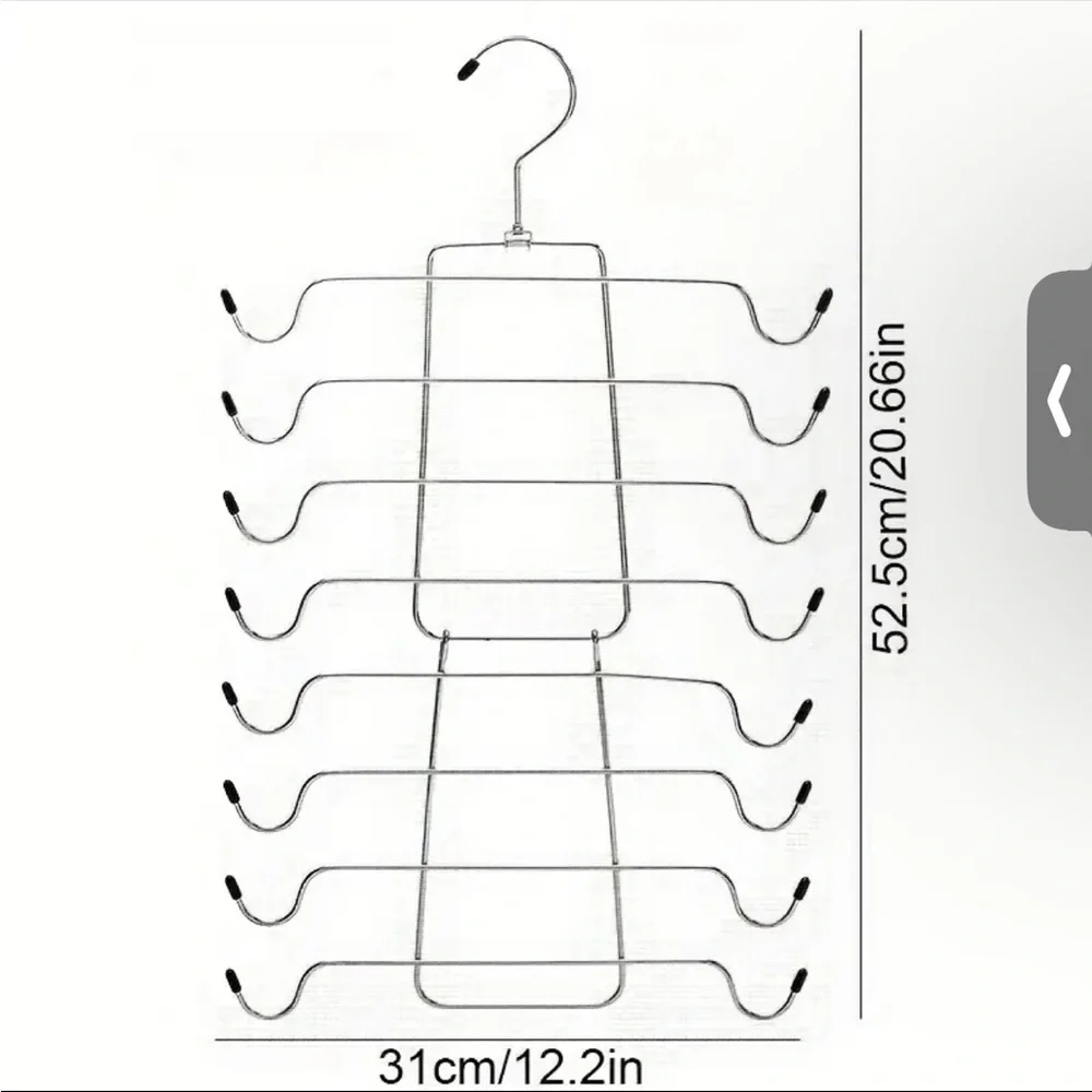 Set of 6 : 8 Multi-Layer Metal clothing Hangers for organization